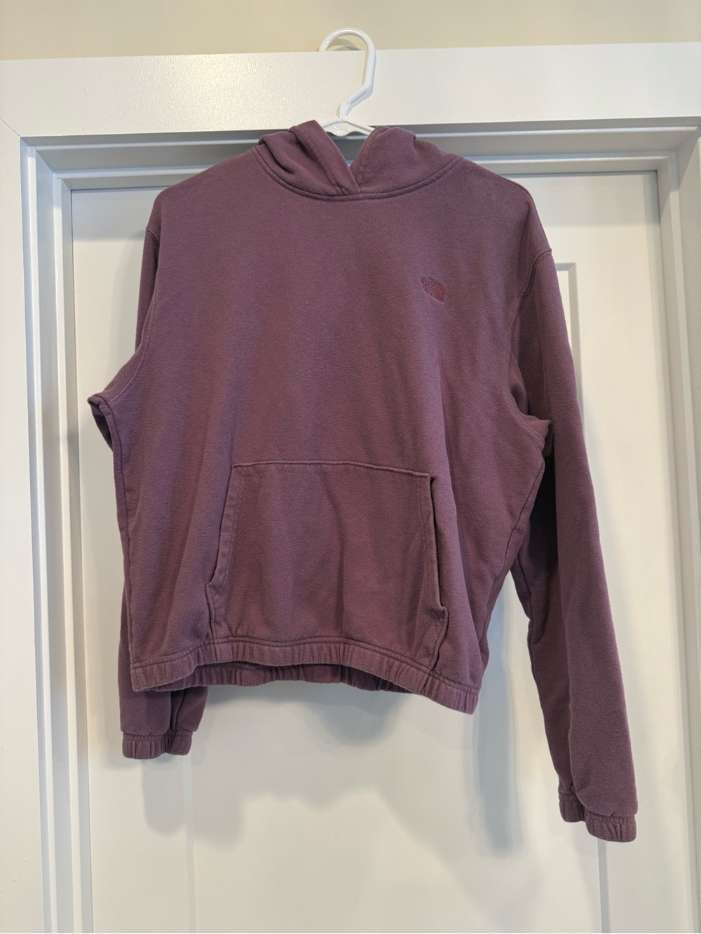 The North Face Women's Purple Cropped Hoodie Size M